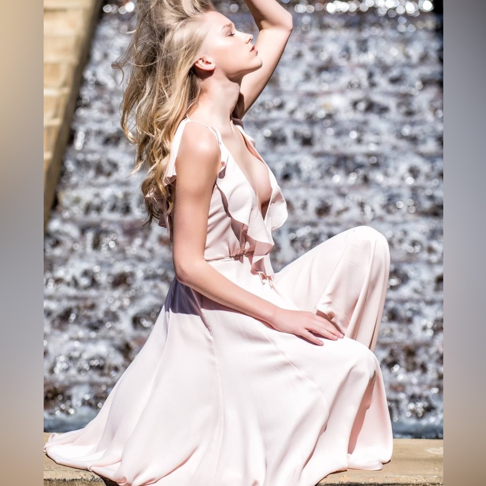 NWT M Kendall + Kylie Ruffled Wrapped Maxi